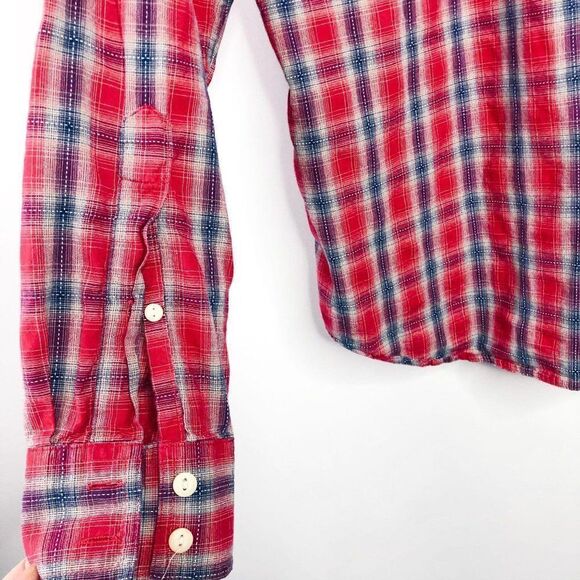 Fossil 54 Men's Button Up Plaid Shirt - Picture 5 of 8